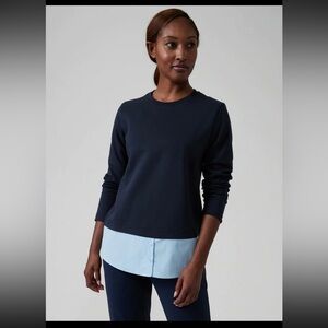 Athleta Gallery Top 2.0 - Navy/ Quarry Blue